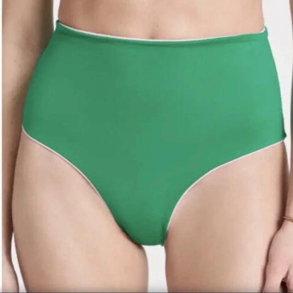 Agua Bendita Alicia Reversible High Rise Bikini Bottom in Pink Green Women’s 3X